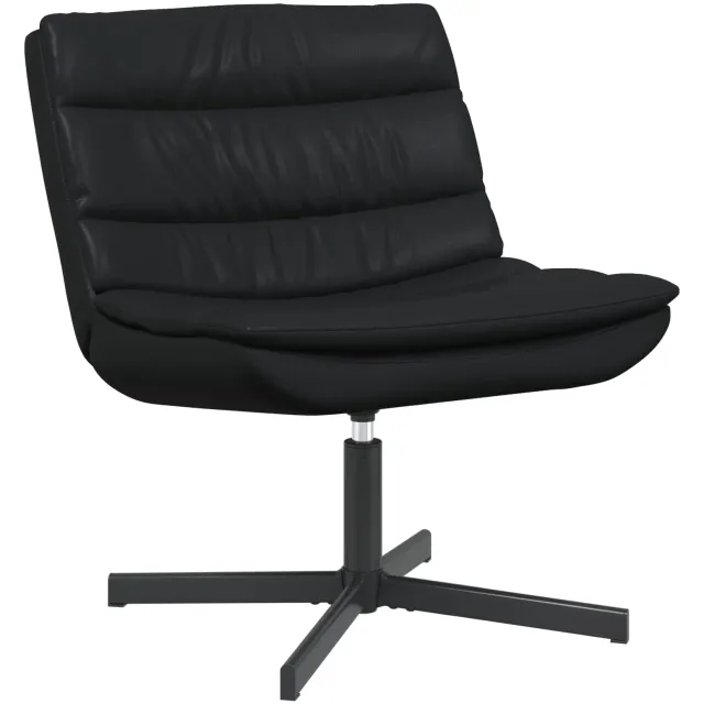 vidaXL Draaistoel Zwart 63 x 75 x 76 cm Glanzend PU
