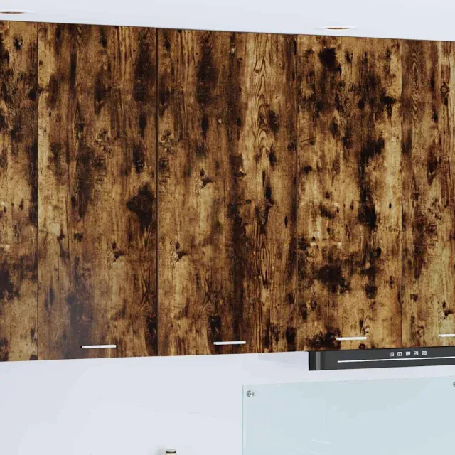 vidaXL Hangkast Gerookte Eik en Wit 50 x 31 x 100 cm Bewerkt hout Bruin