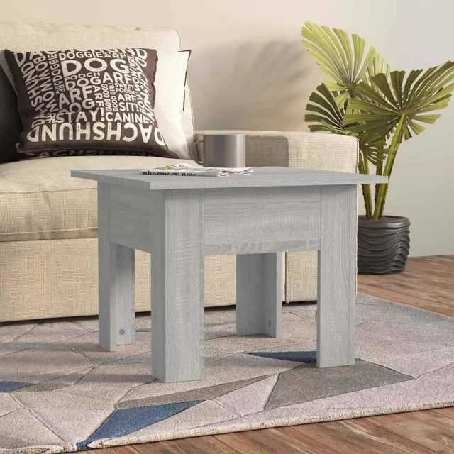 vidaXL Salontafel 55x55x42 cm bewerkt hout grijs sonoma eikenkleurig, foto 2