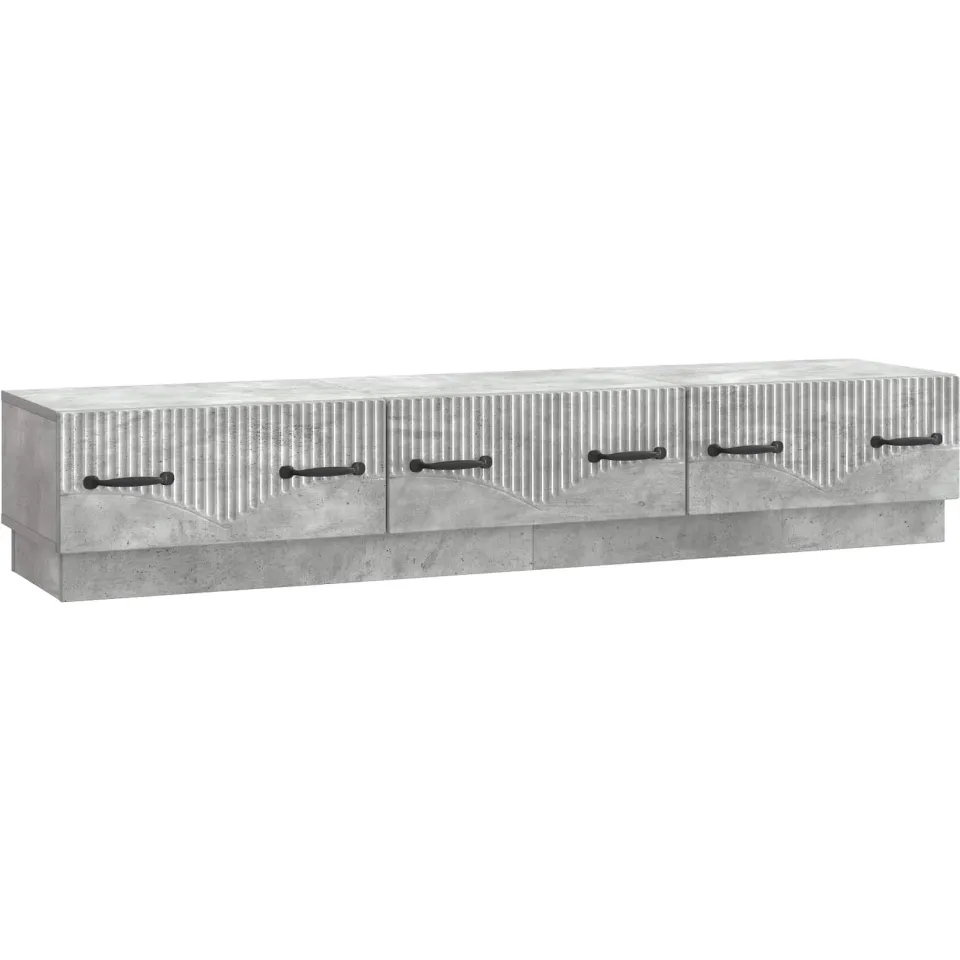 vidaXL TV-kast met lade Betongrijs 147 x 34,5 x 27 cm Bewerkt hout