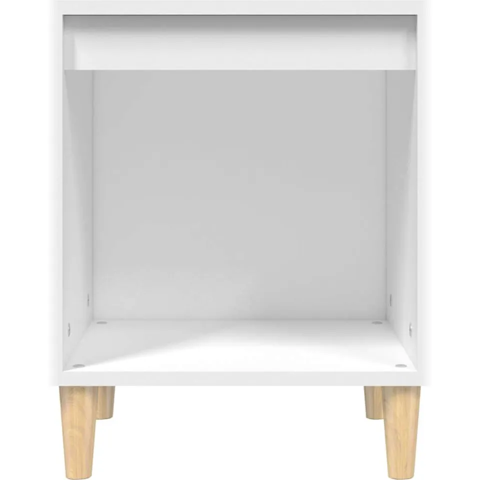 vidaXL Nachtkastje 40x35x50 cm bewerkt hout wit, foto 4