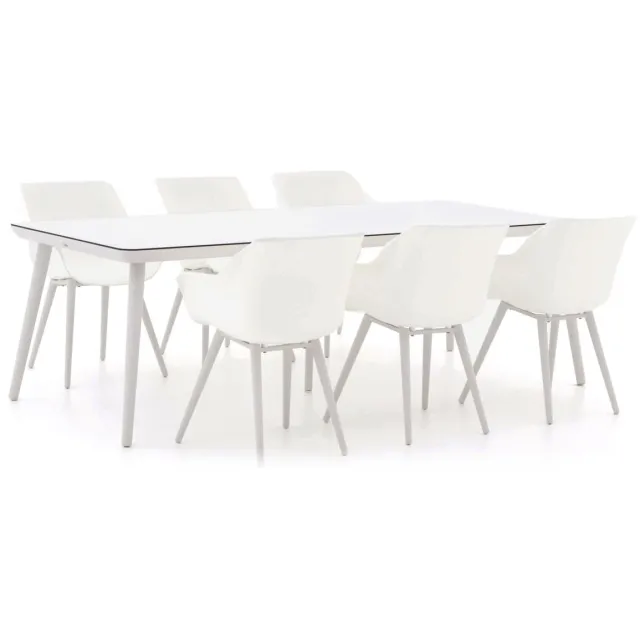 Hartman tuinmeubelen Hartman Sophie Studio 240cm dining tuinset 7-delig Wit