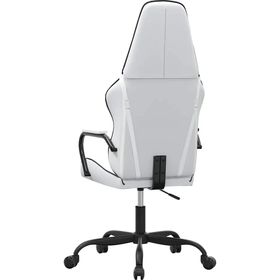 vidaXL Massage gamestoel kunstleer zwart en wit, foto 4