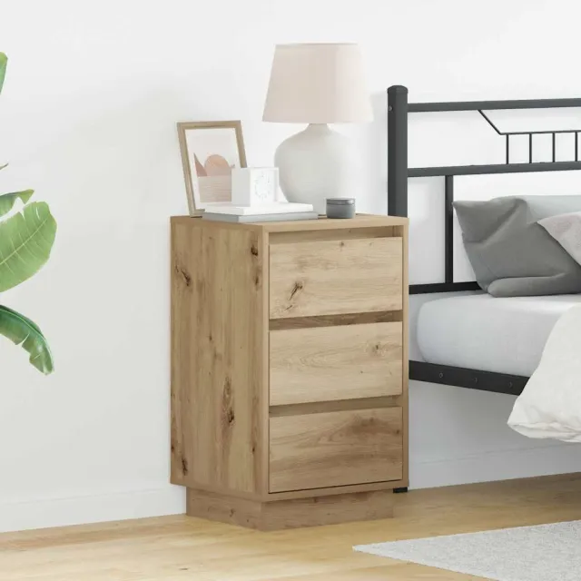 vidaXL Nachtkastje Artisan Eiken 39 x 34,5 x 65 cm Bewerkt hout, foto 2