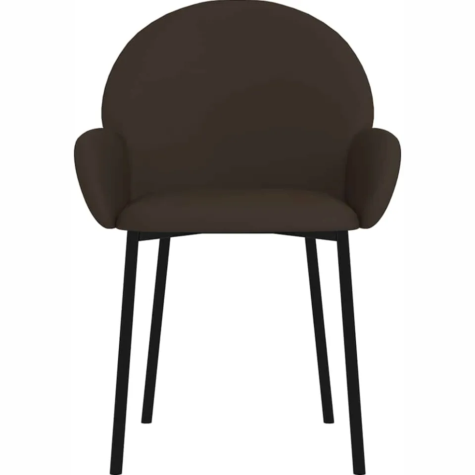 vidaXL Eetkamerstoelen 2 st kunstleer bruin, foto 4