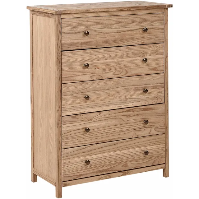 Beliani SALTON - Ladekast met 5 lades - Lichte houtkleur - Sassafras Bruin