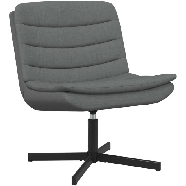 vidaXL Draaistoel Donkergrijs 63 x 75 x 76 cm Stof