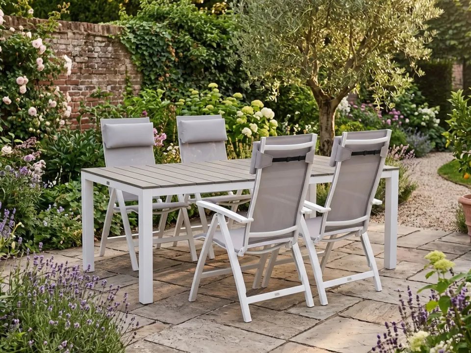 Bellagio tuinmeubelen Bellagio Avenza/Fidenza 183cm dining tuinset 5-delig verstelbaar, foto 5