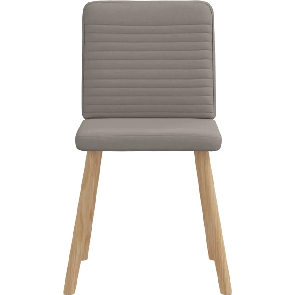 vidaXL Eetkamerstoelen 4 st draaibaar stof taupe, foto 4