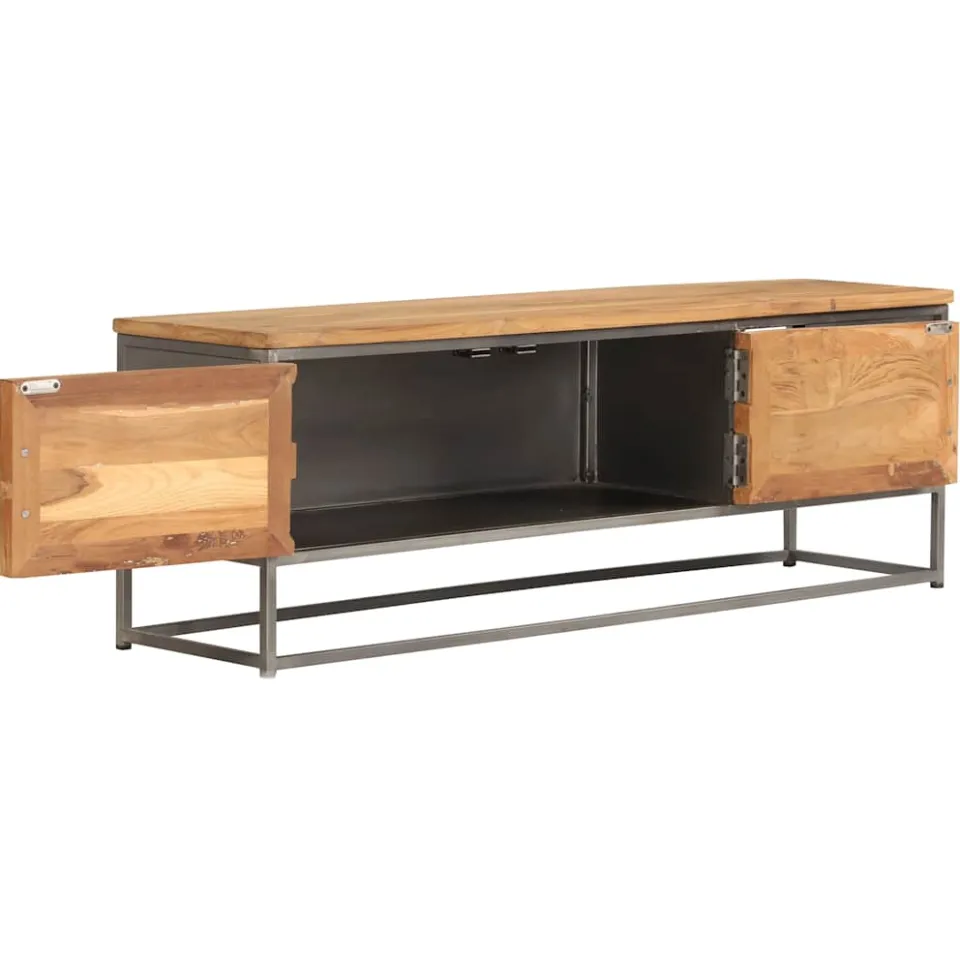 vidaXL Tv-meubel 120x30x40 cm gerecycled teakhout en staal, foto 3