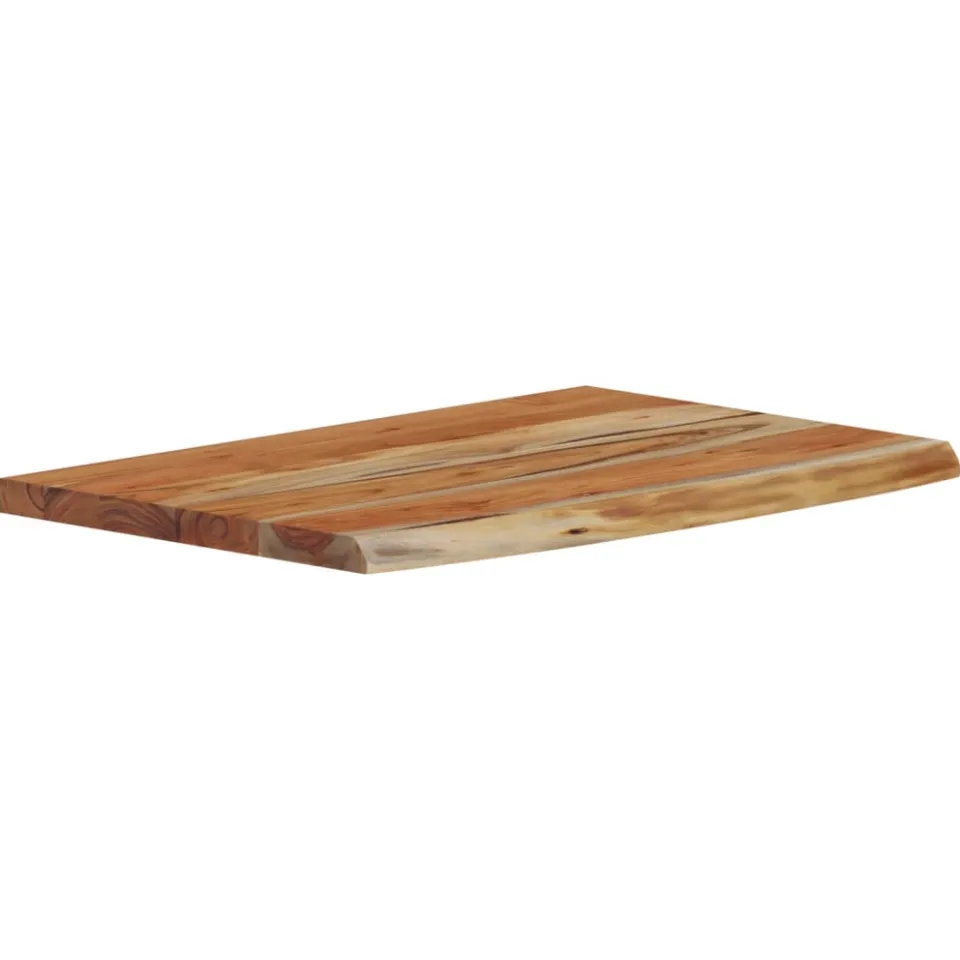 vidaXL Wandschap rechthoekig natuurlijke rand 60x40x2,5 cm acaciahout Bruin