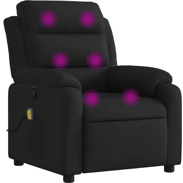 vidaXL Massagestoel - verstelbaar - stof - zwart