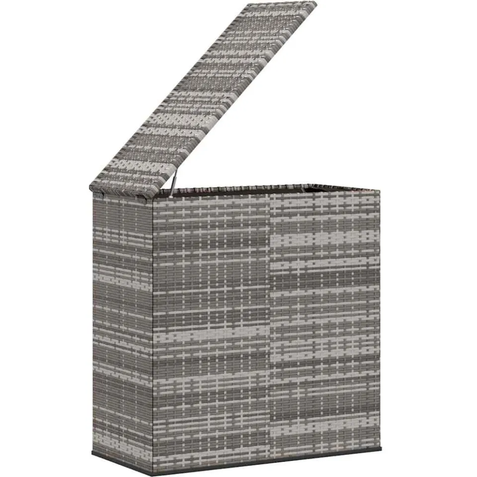 vidaXL Tuinbox 100x49x103,5 cm polyetheen rattan grijs, foto 4