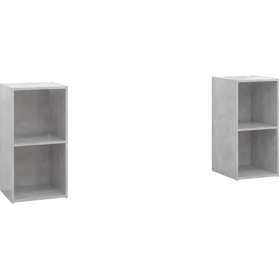 vidaXL Tv-meubelen 2 st 72x35x36,5 cm bewerkt houtbetongrijs grijs, foto 3