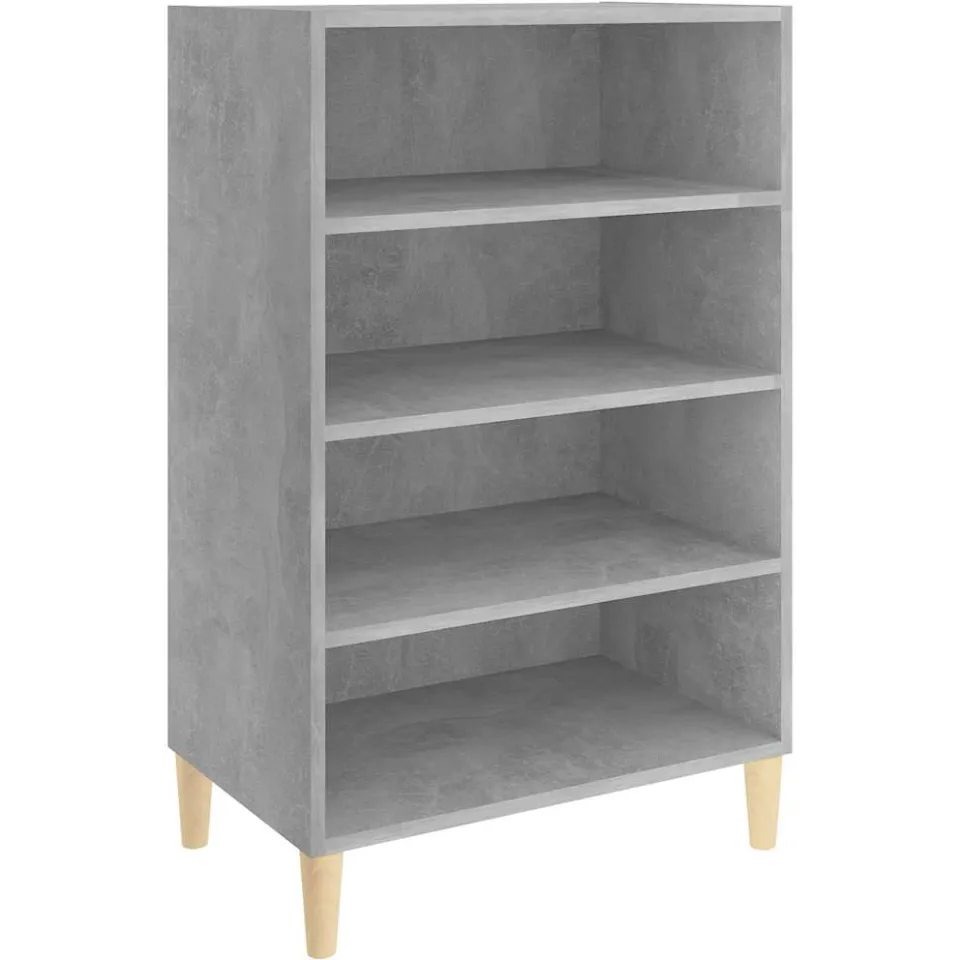 vidaXL Dressoir 57x35x90 cm bewerkt hout betongrijs grijs, foto 3
