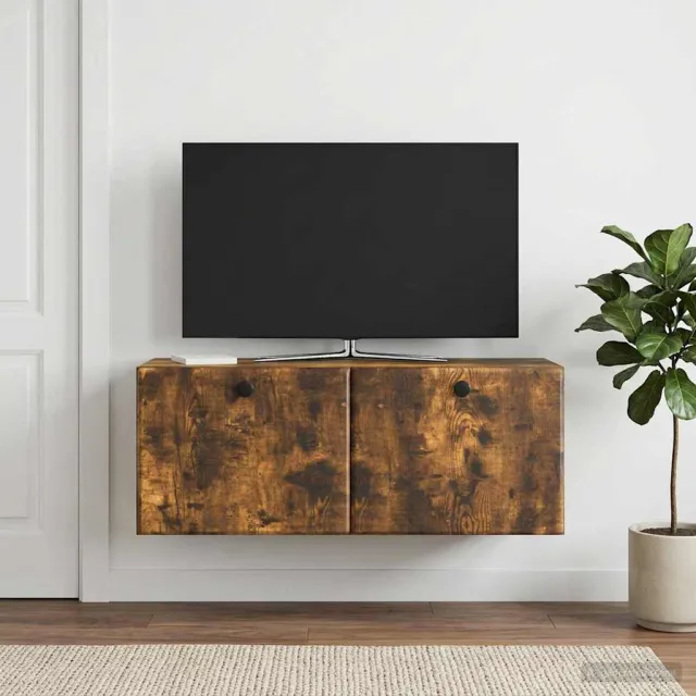 vidaXL Wandbeugel TV-kast 78,5 x 31 x 30 cm Gerookt eiken Bewerkt hout Bruin