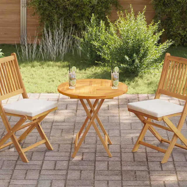 vidaXL Tafelblad rond 2,5 cm 70 cm massief teakhout Bruin