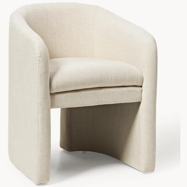 Westwing Collection Eetstoel Mairo met armleuningen Beige