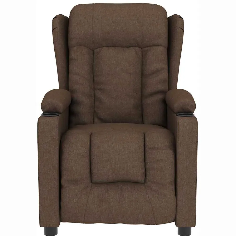 vidaXL Massagestoel stof bruin