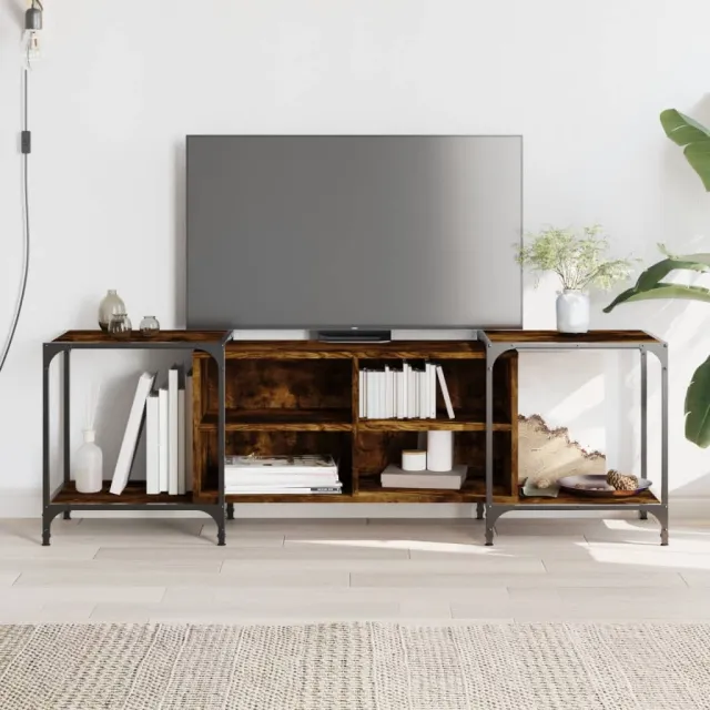 vidaXL Tv-meubel 153x37x50 cm bewerkt hout gerookt eikenkleurig Bruin