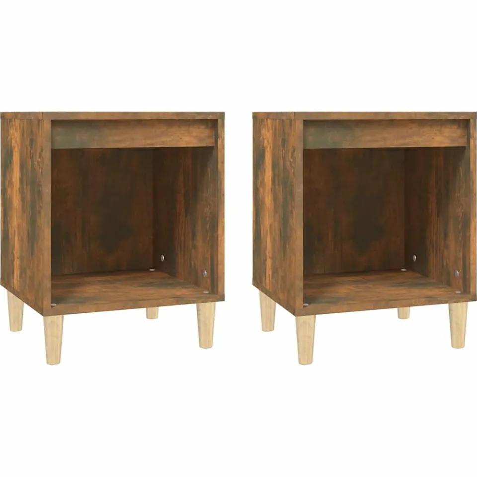 vidaXL Nachtkastjes 2 st 40x35x50 cm gerookt eikenkleurig Bruin