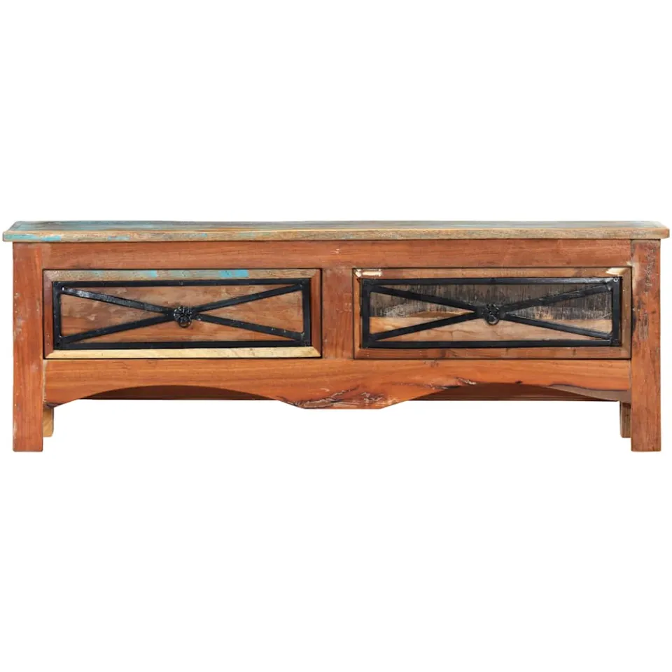 vidaXL Tv-meubel 120x30x40 cm massief gerecycled hout meerkleurig, foto 2