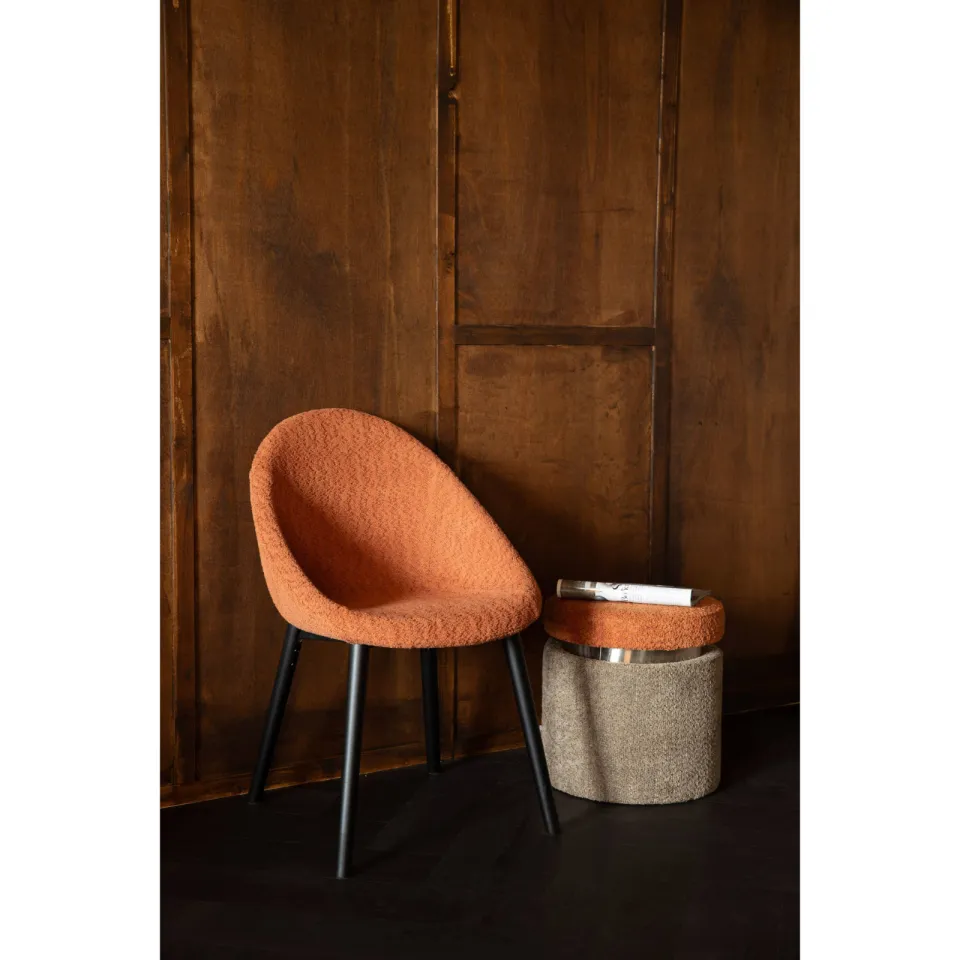 Dutchbone Fenna eetkamerstoel terracotta, foto 3