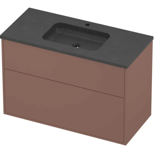 Proline Rollo Badmeubelset Hardsteen Elegant 100x46x67 cm Blue Stone Beauty Blush Rosé Goud