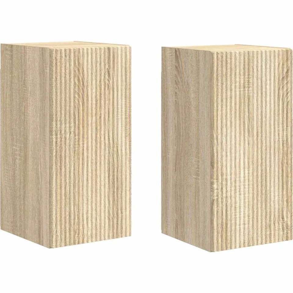 vidaXL TV Wandkast 2 st Sonoma Bewerkt hout bruin, foto 3
