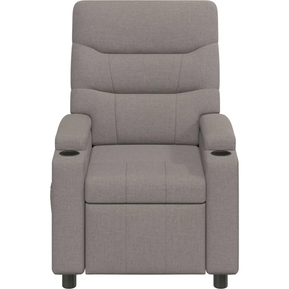 vidaXL Ligstoel Taupe 75 x 95 x 103 cm Stof, foto 4