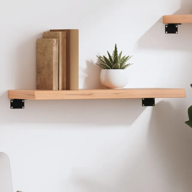 vidaXL Wandschap 60x20x4 cm behandeld massief eikenhout lichtbruin