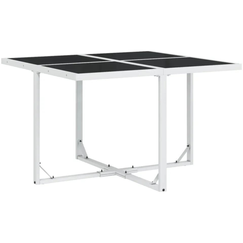 vidaXL 5-delige Tuinset met kussens textileen wit, foto 2