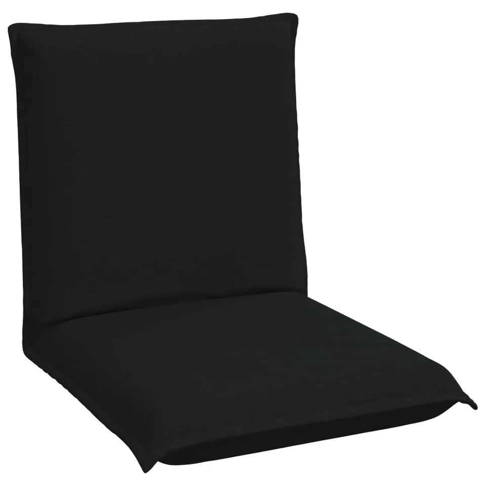 vidaXL Verstelbare vlo stoelen Zwart Stof