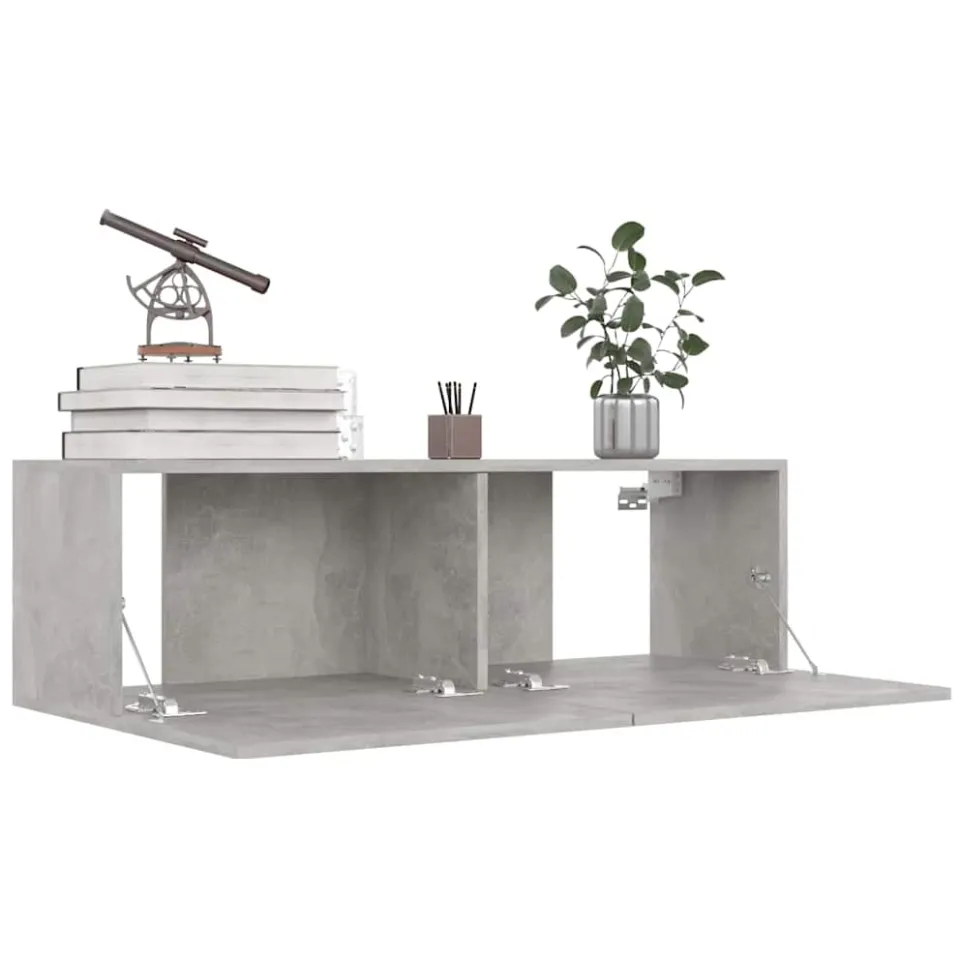vidaXL 8-delige Tv-meubelset bewerkt hout betongrijs grijs, foto 4