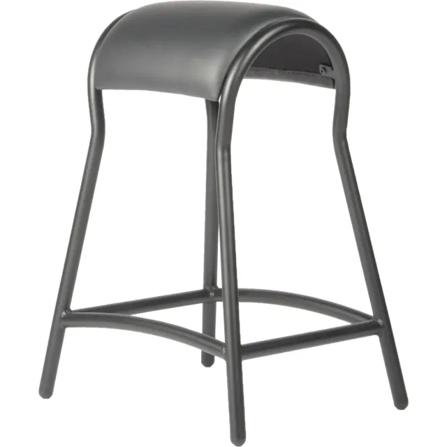 Zami zadelkruk / stoel Ergo Sitstand, Alu. frame, blank Zwart
