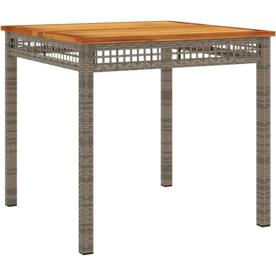 vidaXL 5-delige Tuinset met kussens poly rattan grijs, foto 4