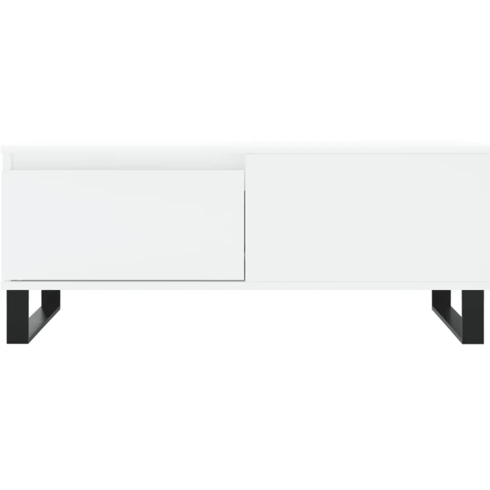 vidaXL Salontafel 90x50x36,5 cm bewerkt hout wit