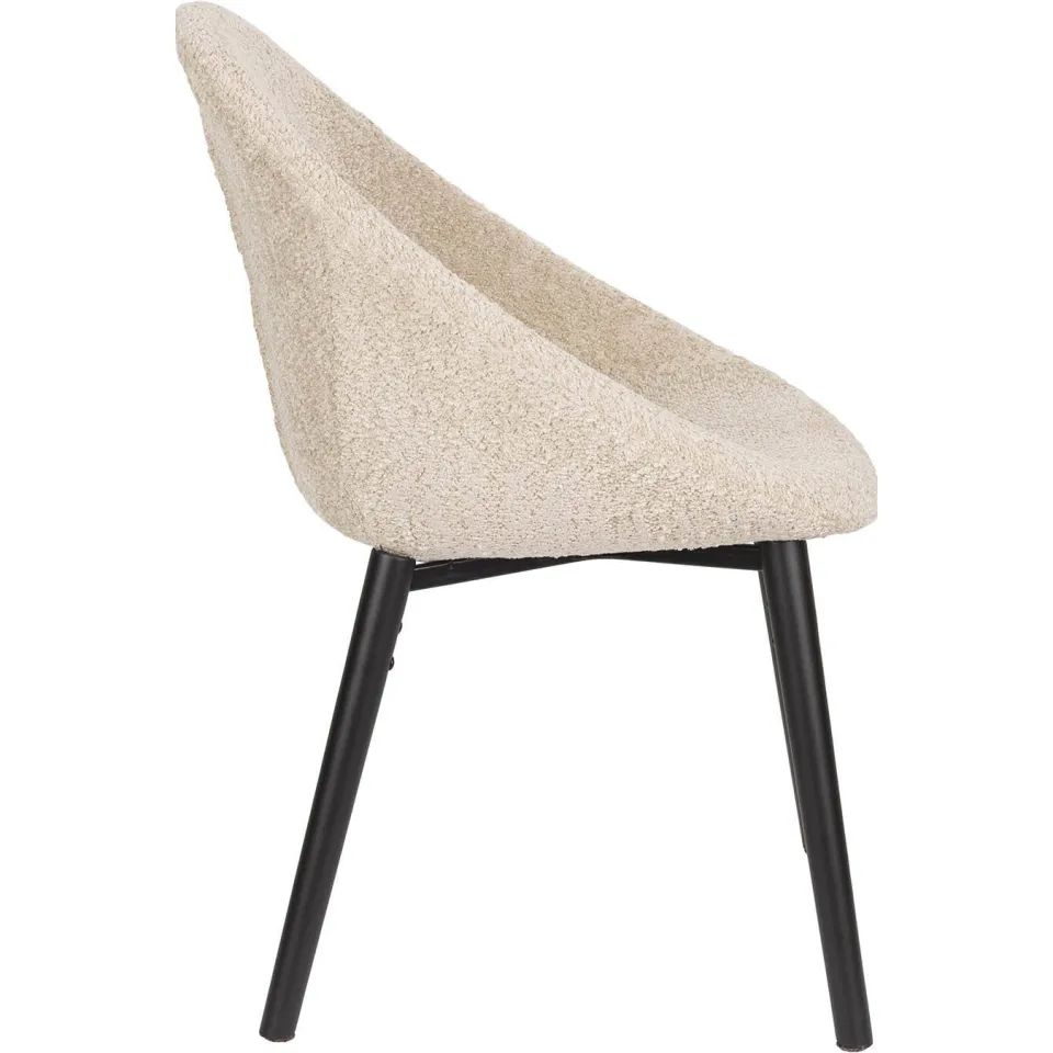 Dutchbone Fenna eetkamerstoel beige, foto 2