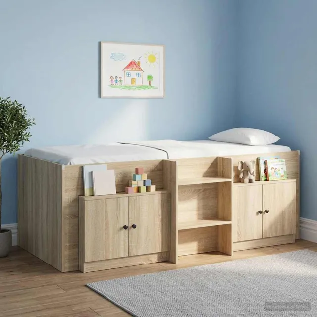 vidaXL Opbergkast voor Loftbed 2 st Sonoma Eiken 66 x 35 x 48 cm Bruin