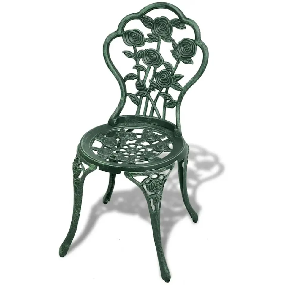 vidaXL 3-delige Bistroset gietaluminium groen, foto 4