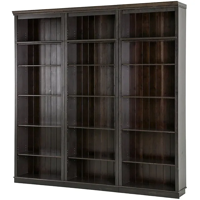 Notio Living Anita - Boekenkast in donkerbruin grenen (223 x 222 x 34 cm)
