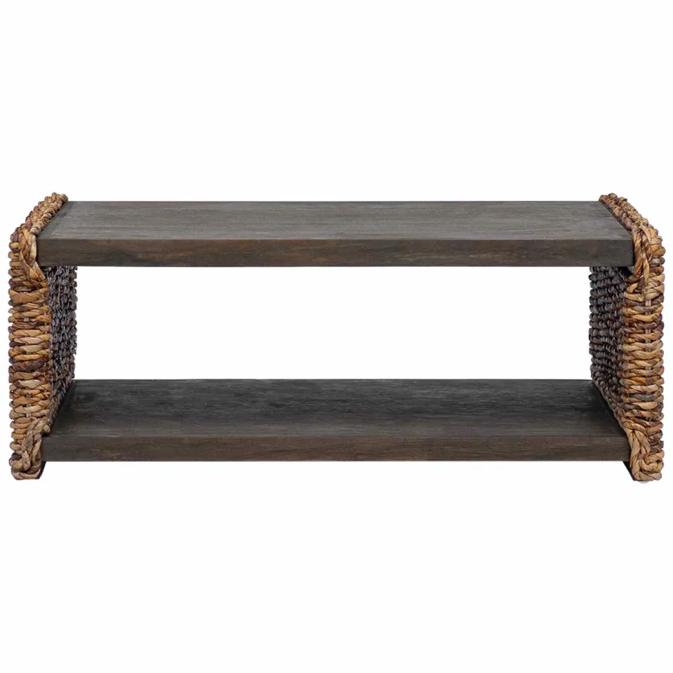 vidaXL Salontafel Naturel 90 x 45 x 35 cm Massief Mahoniehout, foto 4