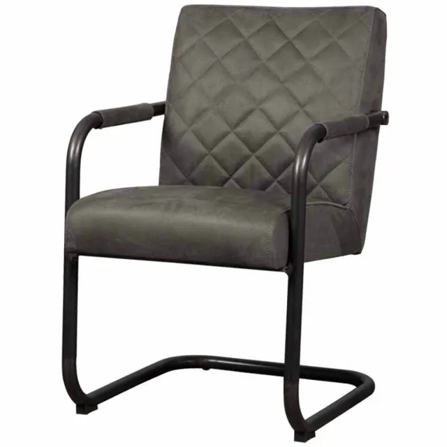 Tower Living Eetkamerstoel Civo - Antraciet Stof - 70x70x86cm
