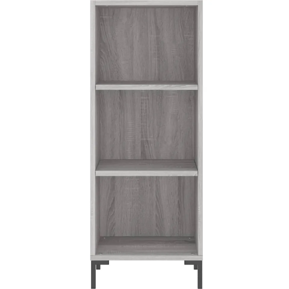 vidaXL Dressoir 34,5x32,5x90 cm bewerkt hout grijs sonoma eikenkleurig