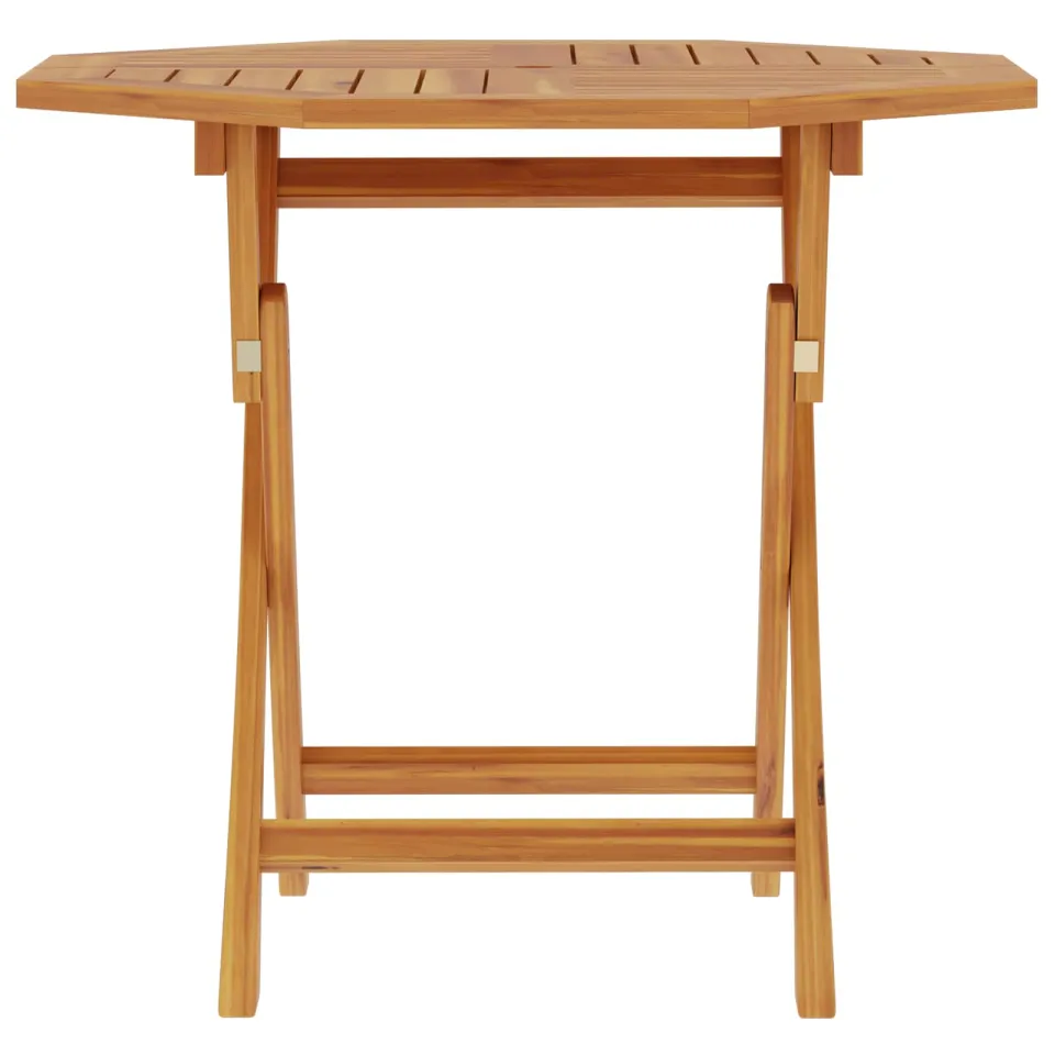 vidaXL Vouw Tuin Tafel Naturel 90 x 90 x 75 cm Massief Teakhout, foto 4
