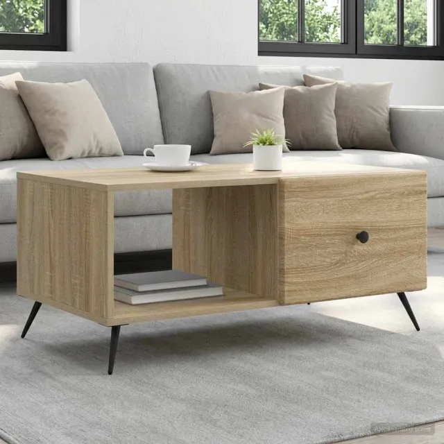 vidaXL Salontafel Sonoma Eiken 90 x 50 x 40 cm Bewerkt hout, foto 2