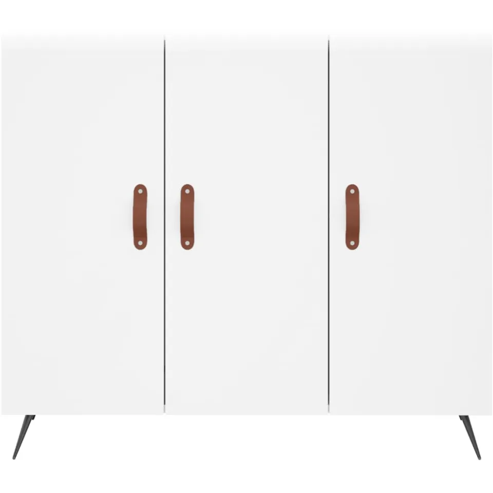 vidaXL Dressoir 90x34x80 cm bewerkt hout wit, foto 4