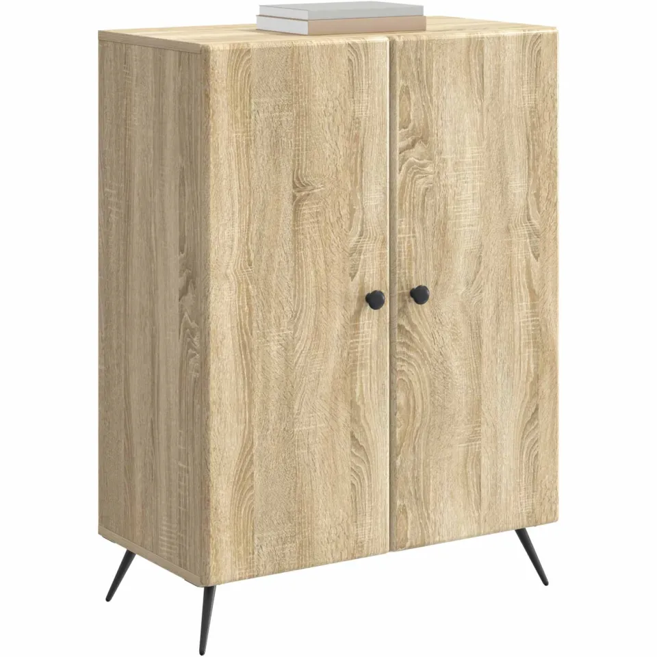 vidaXL Dressoir Sonoma Eiken 66 x 34,5 x 90 cm Bewerkt hout Bruin