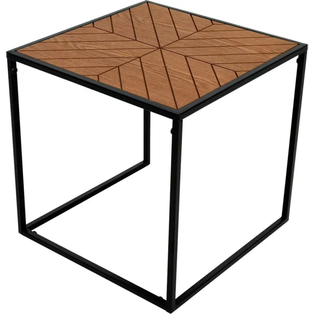 its Simpel Bijzettafel met afneembaar dienblad (59.5 x 45 x 28 cm) zwart