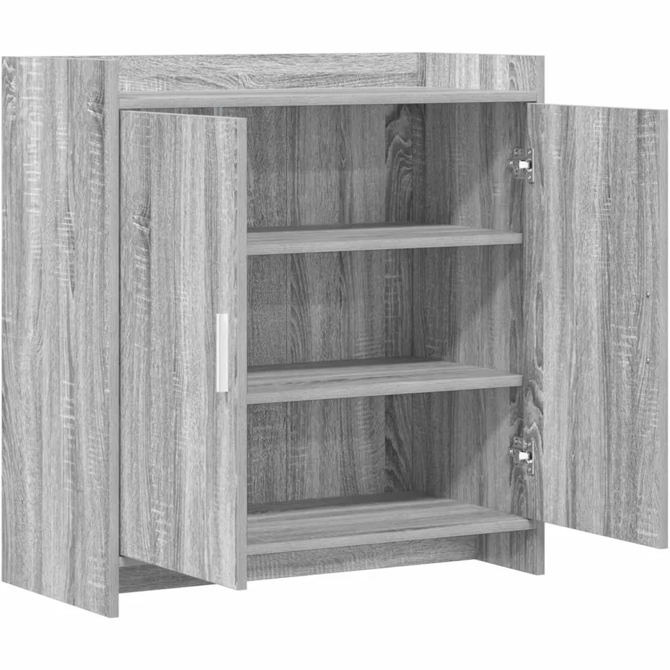 vidaXL Dressoir Grijs Sonoma 72 x 36 x 80 cm Bewerkt hout, foto 4